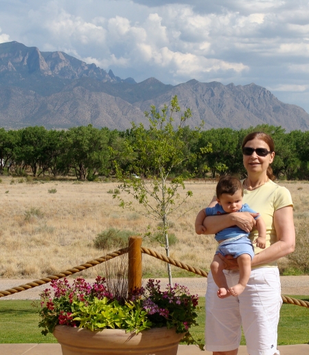 Ann Cosentino with her grandson, Luke, in New Mexico in 2008. Ann's daughter, Stephanie, brought them both along to a scientific conference in Albuquerque. During her breaks, Stephanie nursed Luke. Photo courtesy of the Cosentinos.